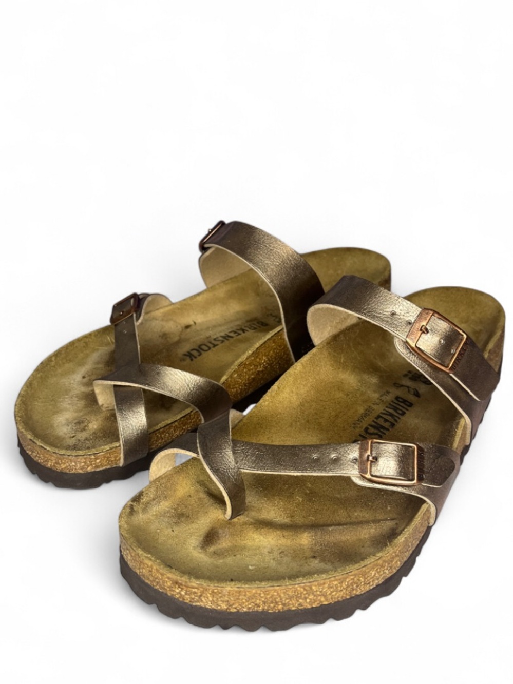 Birkenstock Mayari Graceful Taupe Double Strap Sandals Women’s Size 8 / 8.5 EU39 - Picture 3 of 7
